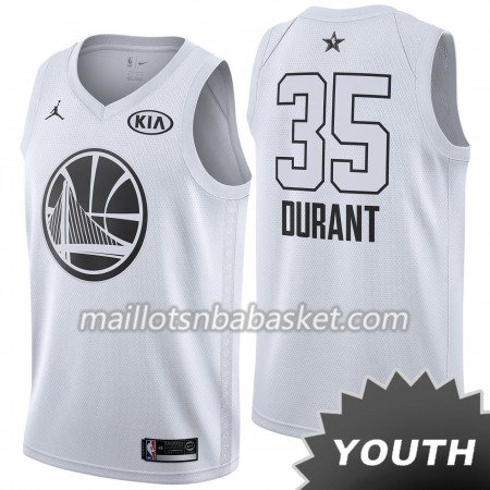 Maillot Enfant Golden State Warriors Kevin Durant 35 2018 All Star Jordan Brand Blanc Swingman